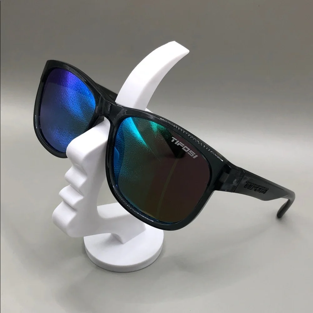 Tifosi Optics Swank Sunglasses Semi Sheer Smoke Frame Mirror Sunglasses UNISEX
